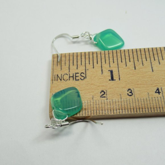 Uranium Glass bead earrings - Picture 8 of 8